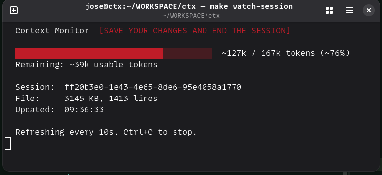 ctx watch: Unhealthy